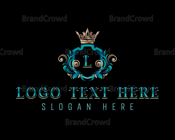 Shield Crown Ornament Logo