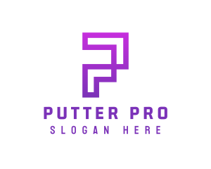 Violet Digital P logo design