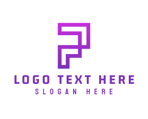 Sl - Violet Digital P logo design