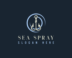 Fishing Hook Seafarer logo design