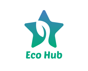 Eco Star Leaf logo design