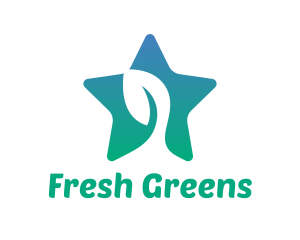 Salad - Eco Star Leaf logo design