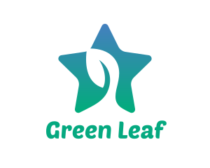 Leaf - Eco Star Leaf logo design