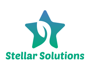 Star - Eco Star Leaf logo design