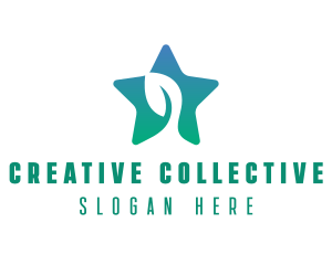 Eco Star Leaf logo design