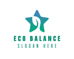 Eco Star Leaf logo design