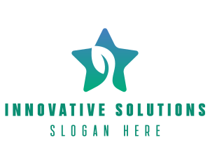 Eco Star Leaf logo design