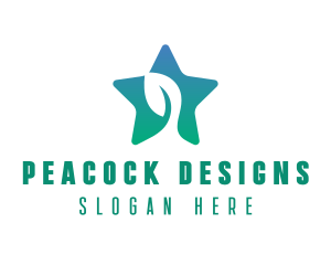 Eco Star Leaf logo design