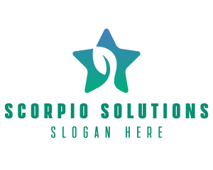 Eco Star Leaf logo design