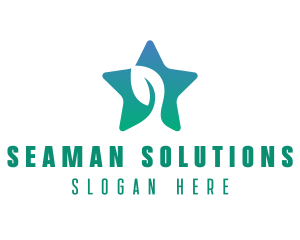 Eco Star Leaf logo design