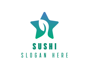 Eco Star Leaf logo design