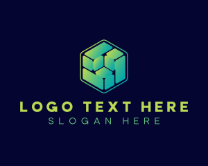 Application - Digital Technology Cube logo design