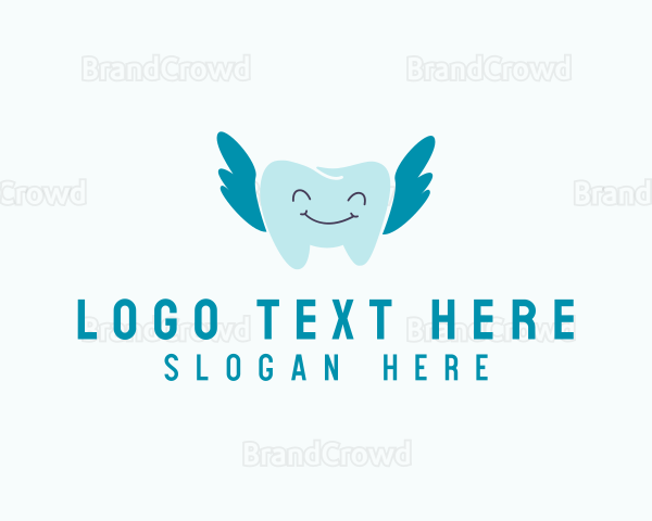 Smiling Tooth Wings Logo