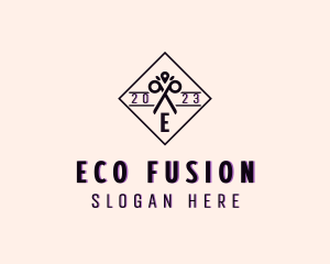 Leaf Eco Scissors logo design