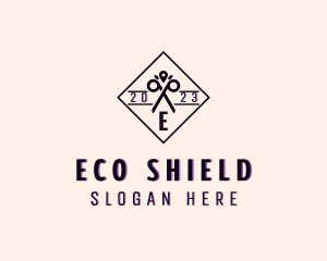 Leaf Eco Scissors logo design