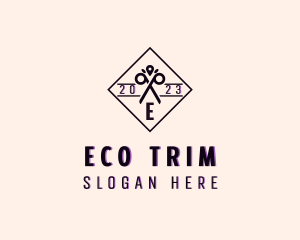 Leaf Eco Scissors logo design