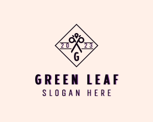 Leaf Eco Scissors logo design