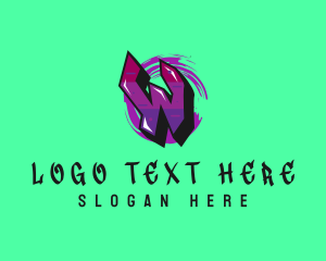 Teenager - Graffiti Art Letter W logo design
