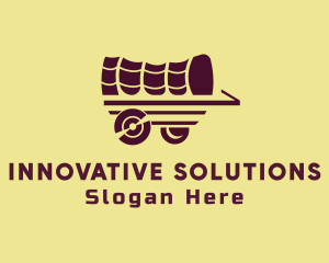 Wooden Wagon Carriage logo design