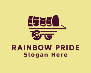 Wooden Wagon Carriage logo design