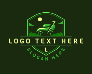 Turf - Mower Grass Landscaping logo design