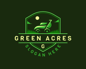 Mower Grass Landscaping logo design