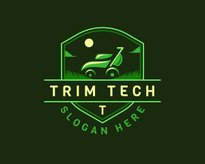 Trim - Mower Grass Landscaping logo design