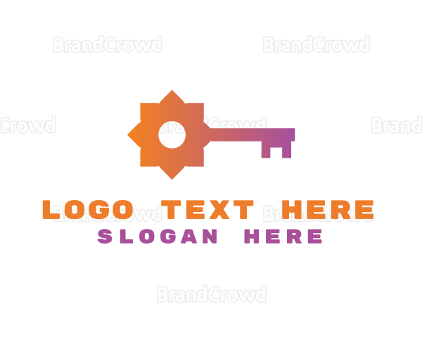 Natural Floral Key Logo