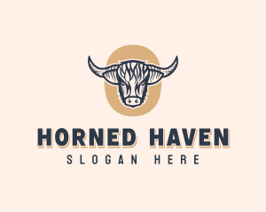 Horned - Ox Bull Homesteading logo design