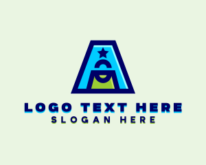 Ecommerce - Shopping Bag Letter A logo design