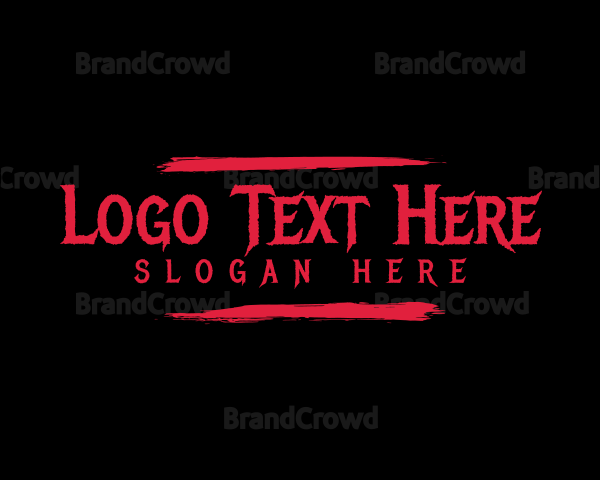 Grunge Horror Halloween Logo