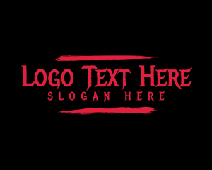 Unique - Grungy Horror Business logo design
