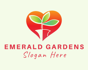 Heart Plant Gardening  logo design