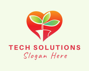 Organic Products - Heart Plant Gardening logo design