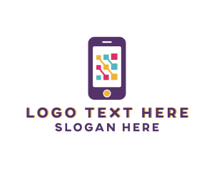 At - Mobile Phone Apps logo design