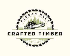 Woodwork - Industrial Chainsaw  Woodwork logo design