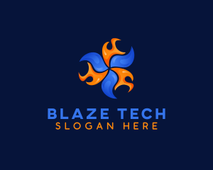Blaze - Fire Blaze Cooling logo design