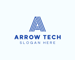 Modern Tech Stripe logo design