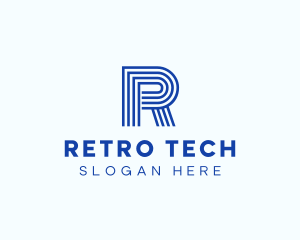 Neon Modern Tech Stripe logo design