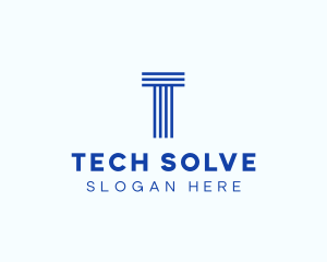 Modern Tech Stripe logo design