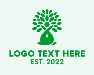Volunteering - Environmental Activism Tree logo design