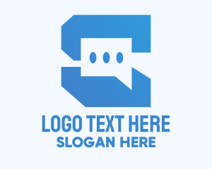 Chatting - Technology Chat App logo design