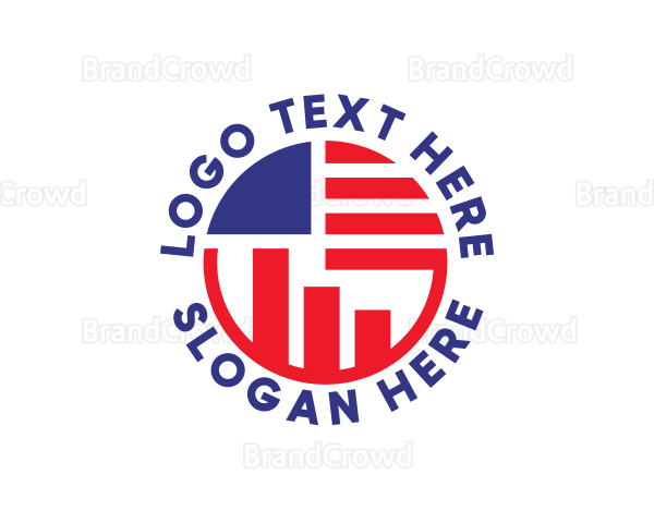 American Flag Statistic Logo