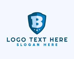 Handyman - Securty Shield Letter B logo design