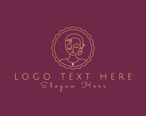 Minimalist - Minimalist Woman Floral logo design