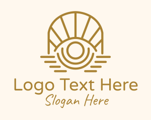 Hieroglyphic - Mystic Tarot Eye Arch logo design