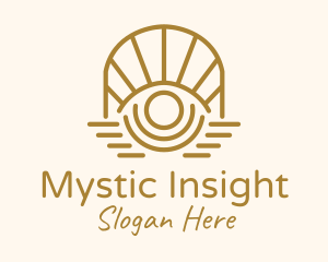 Mystic Tarot Eye Arch logo design