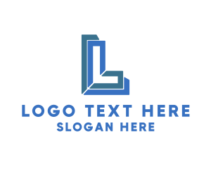 Letter Rg - Geometric Modern Letter L logo design