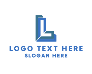 Video Game - Geometric Modern Letter L logo design