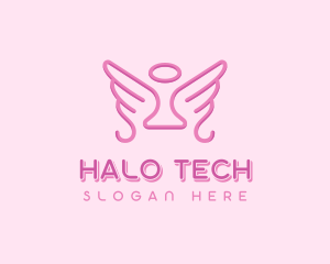 Heavenly Halo Wings logo design